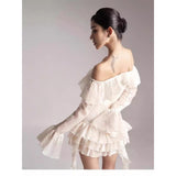 Natai Shoulder Small Design Embroidery Heavy Industry Ribbon Exquisite Thin Dress