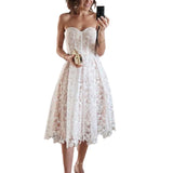 Summer Dinner Women's Dresses Renders With Chest Dresses Sexy Embroidered Lace Dress