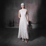 2025 White Lace Hooks And Airnecked Backwear Dresses