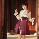 Design Of Camellia About The Chinese Style To Improve The Chinese Elements Of Women's Top Dress Suit 8827