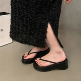 Base Simple Foot Flip-Flop Women 2025 Summer New Fluorescent Green Sandals Wearing Stylish Beach Slippers DJPT