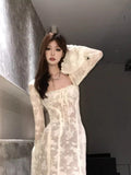 French Lace Dress Sexy Horn Sleeve Dress Babes Design Fish Bone A Skirt Dress HZ0628