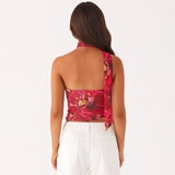 Women's Summer New Color-Collision Printing Sleeveless Body Repair Waistcoat DJPT