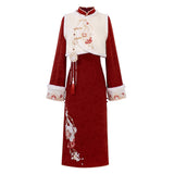 Xiang Snake Presents Rui Hanfu Women's Chinese Style Improve Han Element Mague Cheongsam Set X161
