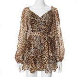 New Women's Solid Color Chiffin Cross-Sleeve Dress DJPT