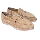 Loafers Women&Men's Shoes Leather Shoes Round Head Flat Floor Casual Shoes High Quality Shoes