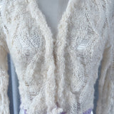 Early Autumn New Design Purple Knitted V-Neck Sweater Cardigan