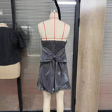 Women's New Sexy Sleeveless Breast High-Waisted A-Skirt HZ0628