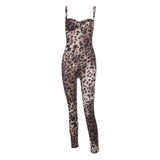 Spring 2025 New Jumpsuit Street Trend Leopard Print Jumpsuit Woman DJPT