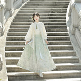 And Poetry Chinese Style Improvement Han Elements Women's Shirt Shawl Half Dress Suit 8923