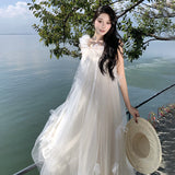 Wedding Morning Robe Super Fairy Sling Skirt Photo Light Wedding Girl Little Man Engagement Dress Fluffy Skirt