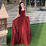 Tourism Wearing Bohemian Long Dress Dress To Take Pictures Of Sling Skirt Desert Red Skirt Women Summer