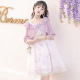Design Fine Smell Of Smnel Chinese Wind Man Element Blouse Sling Skirt Daily Set 8666