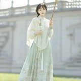 And Poetry Chinese Style Improvement Han Elements Women's Shirt Shawl Half Dress Suit 8923