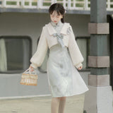 Design Lanting Sequence Chinese Wind Han Elements Daily Coat Dress Set Autumn And Winter 6708