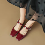 Size Shoe Bag Behind The Empty Sandals Woman New Square Light Mouth Buckle Heel Shoes Women's Shoes High Quality Shoes