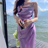 Design Feeld With The Ribbon Dress Women's Summer Famous Sexy Pure Temperament Sling Skirt