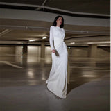 Sexy Fashion Round Collar Folds To The Waist To Repair The Solid Color Temperament Dress