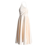 Temperament Dress Spring 2025 New Sling Folded White Dress Girl