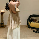 And Summer New Loose Slings Bare Back Hanging Neck Vest Top Woman