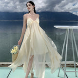 Temperament Hanging Neck Hanging Dress Women's Summer Dress Photo Show Back Seaside Beach Skirt