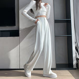 Suit Pants Women Spring And Autumn New Straight Loose Pendant High Waist Broad Leg Pants Hanging Summer Trousers Thin Trend DJPT