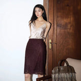 Zhao Sanguan Sexy Lace V Collar Thin Inside Cloth Plus Half-Body Dress Suit