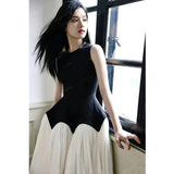 Fashion Brand Sleeveless Slim Slim Back Thin And Fluffy Dress Dress Hepburn Dress