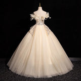 Temperament Champagne-Colored Shoulder-To-Night Dress Vocal Art Au Exams Canon Skirts Adult Dress Annual Conference Host