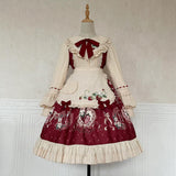 Design Strawberry Diary Elegant Temperament Op Lolita Lolita Dress Cloak Two-Piece Set 6321