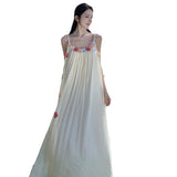 Dress Women's Summer 2024 New Small Design Sensational Tea-Smited Dress