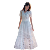 Dress 2024 New Super Fairy Bali White Seaside Tour Dress Maldives Thin Meat Dress