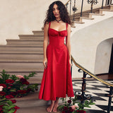Summer New French Style Temperament Casual Strap To The Waist And Thin A Swing Hanging Dress Woman DJPT