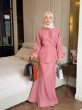 2025 Warm Elegant Noble Long Sleeve Top Comfortable Long Dress Suit Woman