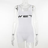 Summer 2025 New Women's Clothing Top Fashion Casual Personality Print Conjoined Shorts Women DJPT