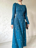 Eastern Muslim Women's Clothing 2025 Spring New Long Temperament Long-Term Waist Dress