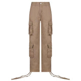 New Women's Street Hop Wind Low-Waist Fashion Trend Work Clothes Denim Casual Trousers DJPT