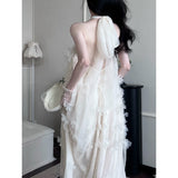 New Morning Robe Super Fairy Flower Showback Dress Elegant Loose Hanging Neck Dress