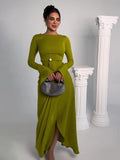 Women's Clothing 2025 Spring New Long Dress Temperament Dingy Banquet Long Dress