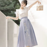 Design Jade Words Hanfu Women Chinese Style Daily Improvement Han Element Half Dress Set 6804