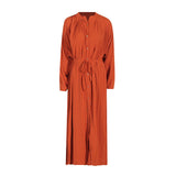 Casual Simple Style Dress 2025 Summer Fashion Long Sleeves With Loose Large-Size Dress Woman