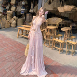 Vacation Wear Design Atmosphere Folded Neck Vest Half-Dress Suit