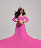 Pregnant Women Sexy Long-Sleeved Lace Dress Mesh Pregnant Women Take Pictures Of Pregnant Women Pregnant Skirts Maternity