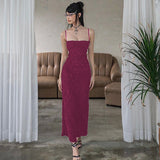 Slings Sexy Dew Fine Shiny Shiny Dress Summer Pure Breeze Hottie Senior Long Dress Girl DJPT