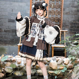 Teased Original Hundred-Child Cabinet Lolita Girl Lolita Shirt Dress Half Dress Set 9329 ???