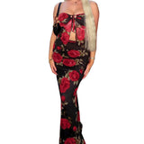 Fashion Mesh Printing Bra Skirt Suit For Women In 2025 Summer New Bodywear DJPT