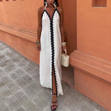 Women's Summer Hanging Neck-Loose Sexy Dress Simple Fashion Bump Dress