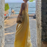 Niche Loose Lazy Wind Age Sling Dress 2024 Summer New Sexy Naked Woman