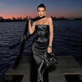 Temperament Waist Top Dress Slim Slim Square Collar Sexy Breast Half Skirt Suit Woman DJPT