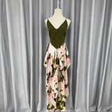 Vintage Elegant Magnolia V-Neck Dress 2024 New High-End Temperament Showback Dress